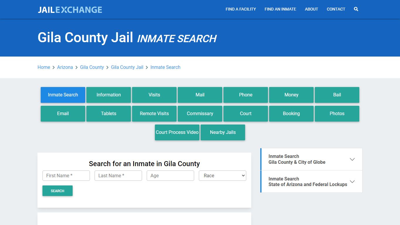 Gila County Jail, AZ Inmate Search: Roster & Mugshots - Jail Exchange