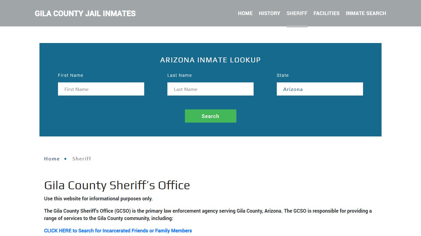 Gila County Sheriff, AZ Arrest Warrant Lookup