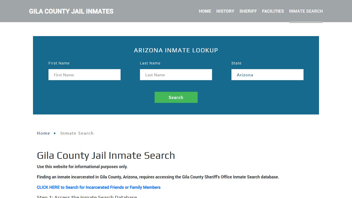 Gila County, AZ Detainee Lookup