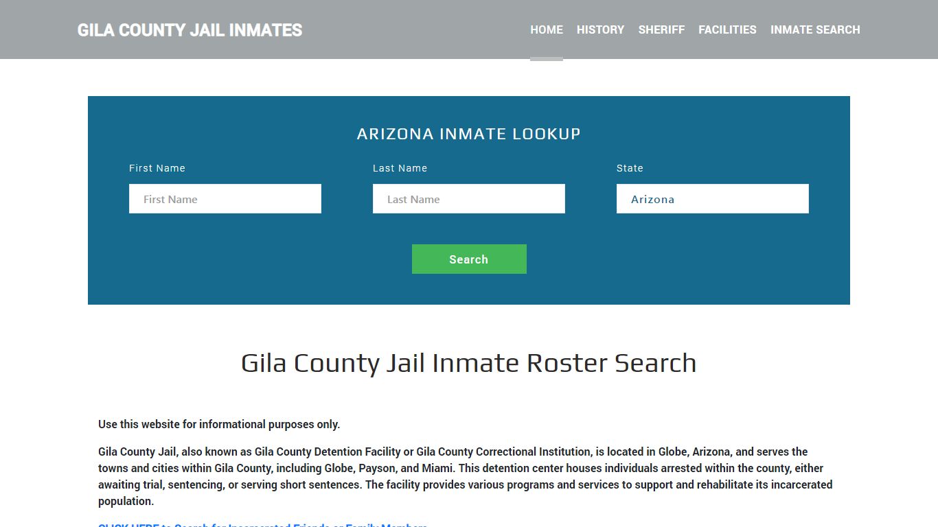 Gila County Jail Inmate Roster Lookup, Globe, AZ