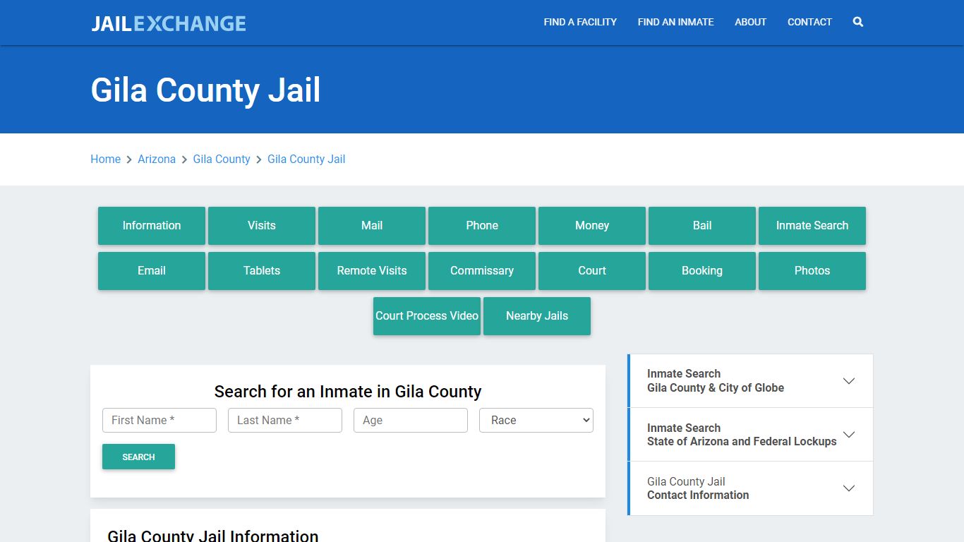 Gila County Jail Roster Lookup, AZ, Inmate Search - Jail Exchange