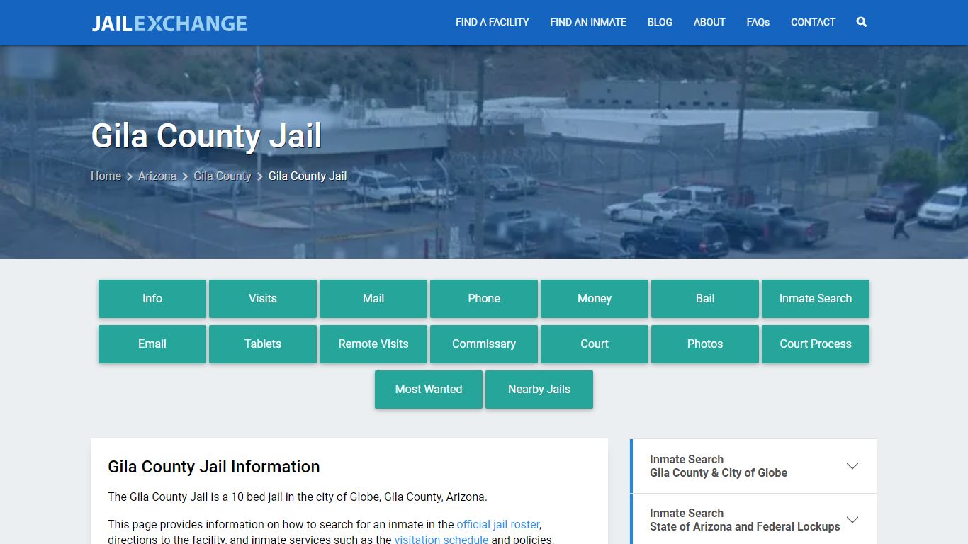 Gila County Jail, AZ Inmate Search, Information